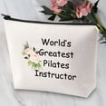 thumbnail image 3 of Pilates Instructor Gift Pilates Teacher Gift World’s Greatest Pilates Instructor Cosmetic Bag Pilates Yoga Gift Yoga Teacher Appreciation Makeup Bag Contrology Instructor Gift, 3 of 6