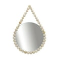 thumbnail image 2 of Sagebrook Home Wood, 36" Beaded Mirror, White, 2 of 5