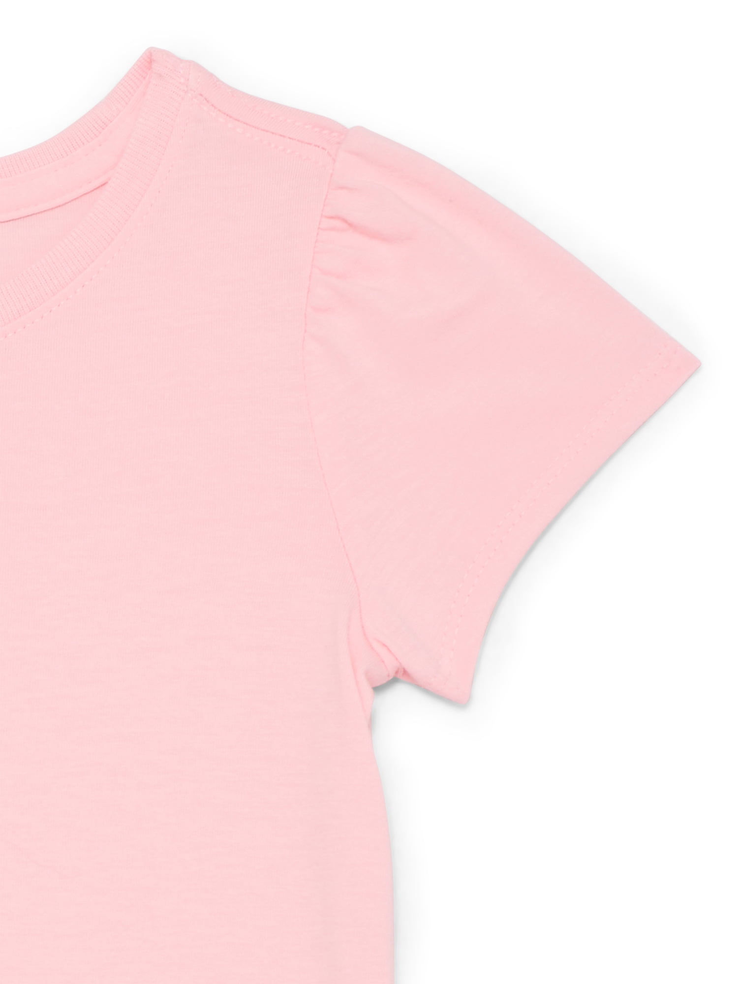 Wonder Nation Toddler Girls Short Sleeve Tee, Sizes 18M-5T
