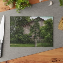 U R There Photography Imlay Hidden Rustic Farmhouse Tempered-Glass Cutting Board 8"x 11"