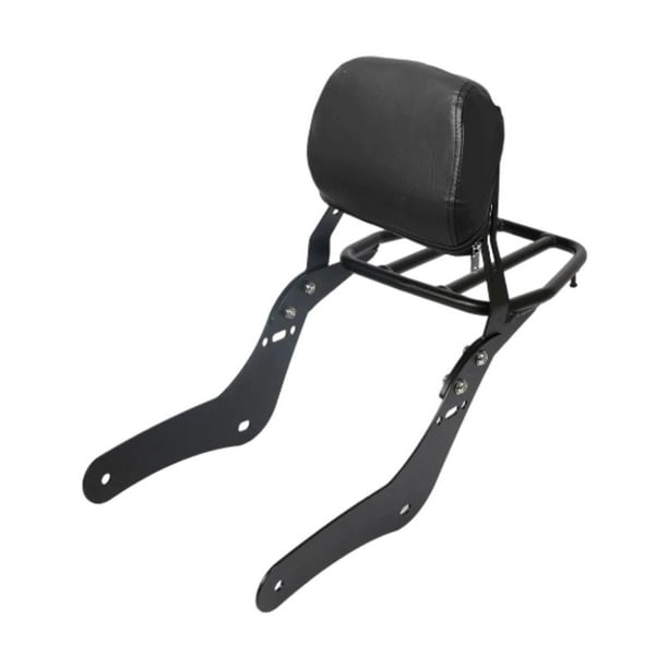 Almohadilla de respaldo para barra Sissy de motocicleta con portaequipajes, piezas de repuesto negro