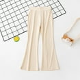 thumbnail image 7 of NAISIBABY Girls Flare Pants 7 T, Elastic Waist Ankle Length Stretchy Causal Leggings Pants Beige(3-13T), 7 of 7