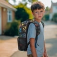 thumbnail image 3 of Yuyamidu Colorful Truck Backpack for Kids Backpacks for Boys Ages 9-11 Middle School Book Bags 6Th Grade Bookbag with Bottle Side Pockets Teens School Bags, 3 of 7