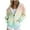 Light Green, variant on Womens Tie Dye Sweatshirt Crewneck Drawstring Sweatshirt Casual Loose Jackets Trendy Long Sleeve Zip Up Tops with Pockets