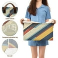 thumbnail image 5 of Yayeee Foldable Storage Basket for Shelves with Handles Waterproof Cloth Bins, Retro Colorful Stripes, 5 of 7