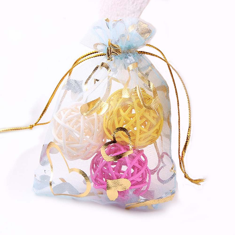Wedding Drawstring Pattern Organza Party Favor Gift Bags Candy Jewelry Pouches 