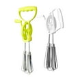 thumbnail image 2 of KMSS Egg Beater Whisk Handheld Double-wheel Design Egg Beater Stainless Steel Manual Egg Whisk Kitchen Tool Good Grips Noodle Maker (1 Pcs), 2 of 7