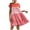 Pink, variant on Women's Color Block Dress, Round Neck Short Sleeve Loose Fit Casual Shift Dress for Summer Daily Wear, Errands, and Relaxed Style, Three-Tone Design Pink