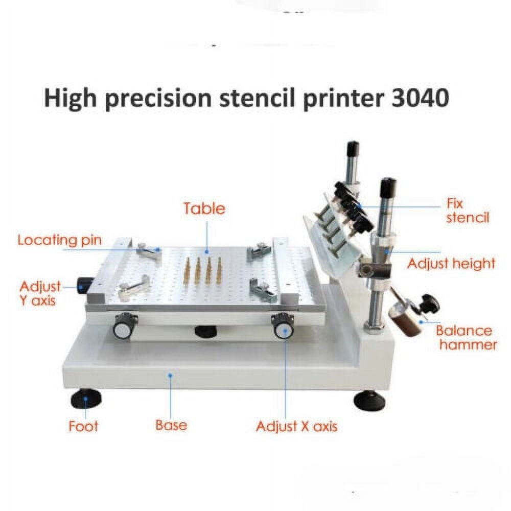SMT Screen PCB Stencil Printer 3040 Manual Stencil Printe Solder Paste Printer