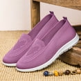 thumbnail image 4 of Vedolay Women Cute Sneakers Women's Leisure Shoes Flat Nurse Shoes Comfortable Walking Knit Loafer Sneaker,Purple 6.5, 4 of 5