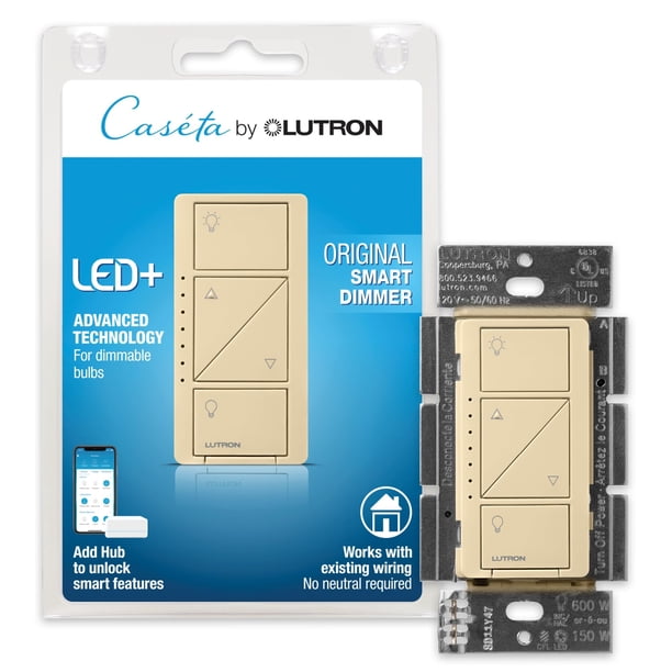 Interruptor regulador inteligente Lutron Caseta Original 150 W LED Marfil