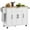 White, variant on HOMCOM Kitchen Island on Wheels, Kitchen Cart with Solid Wood Top, Grey