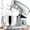 Silvery, variant on Stand Mixer, 660W 6+P with 6.5QT Stainless Steel Bowl | Includes Dough Hook, Wire Whip & Beater, Ideal for Most Home Cooks