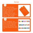thumbnail image 3 of Seitruly 10 piezas de portatarjetas de identificación, suministros de oficina de negocios, funda protectora informal de colores, funda para tarjetas de Carpetas de archivos Vertical/Naranja, 3 of 6