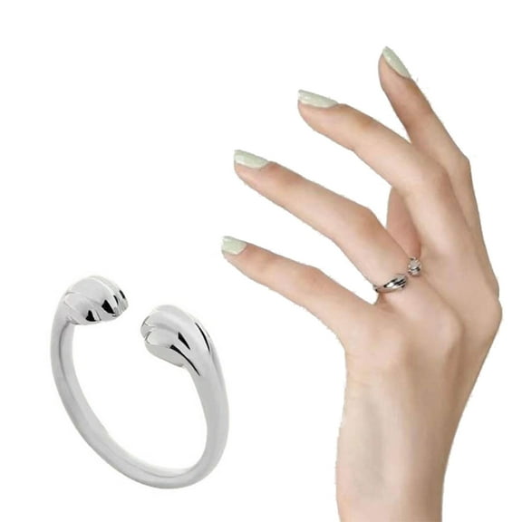 AOOOWER Cute Cat Paw Open Rings Lovely Jewelry Adjustable Embrace Design Rings