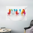 thumbnail image 1 of Julia Tapestry, Puzzle Style Colorful Letters Preschool Theme Girl Name with Roman Mythology Roots, Wall Hanging for Bedroom Living Room Dorm Decor, 60W X 40L Inches, Multicolor, by Ambesonne, 1 of 2