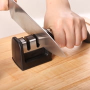 Ergo Chef Fastedge 2 Stage Knife Sharpener, Tabletop Kitchen Knife Sharpener, Tungsten Carbide and Ceramic Inserts, Black