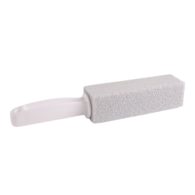 ZHAOCHENG paquete (blanco) cepillo de limpieza para inodoro de piedra pómez con mango, elimina los anillos de agua dura, acumulación de calcio y óxido, adecuado para limpiar el inodoro, el baño, el fr