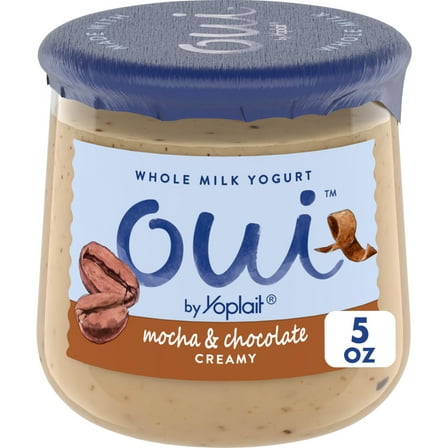 Oui by Yoplait French Style Mocha & Chocolate Whole Milk Yogurt, 5 OZ Jar