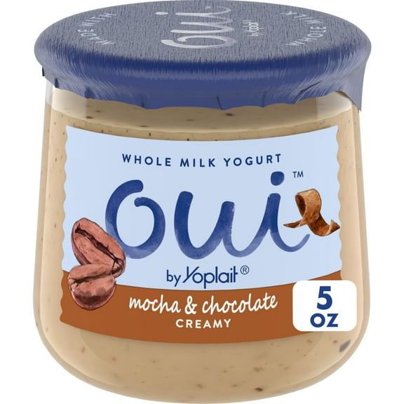 Oui by Yoplait French Style Mocha & Chocolate Whole Milk Yogurt, 5 OZ Jar