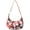 Red-12, variant on Summer Beach Tropical Floral Crossbody Bag for Women Hawaiian Print Corduroy Shoulder Purse with Adjustable Strap Exotic Botanical Crescent Sling Bag