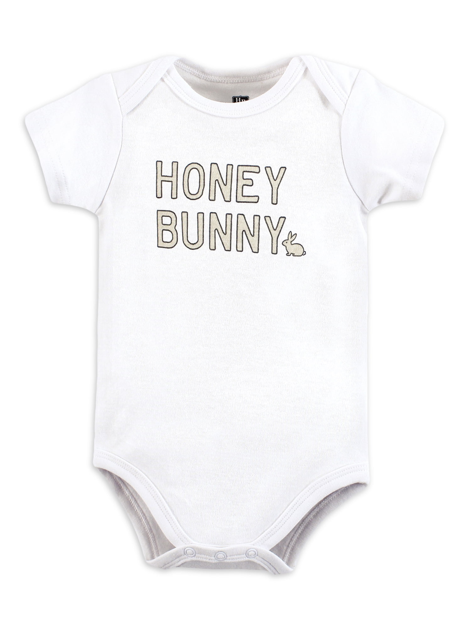 Hudson Baby Unisex Bodysuit 3pk, Neutral Honey Bunny, 18-24 Months