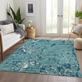 thumbnail image 6 of Addison Rugs Mayfield Premium Machine Washable Transitional Stripes Teal Rectangle Rug, 5' x 7'6", 6 of 6