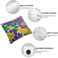 thumbnail image 4 of Nawypu Purple Green Yellow Flower Pillow Covers Mardi Gras Dahlia Outdoor Decorative Throw Pillows Farmhouse Pillowcases Cushion Case Decor for Home Sofa Couch Bed 2pc, 4 of 6