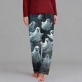thumbnail image 3 of Stamzod Comfy Pajama Pants Women Halloween Pajamas Spooky Print Straight Leg Lounge Pants Plus Size Sleepwear for Women M, 3 of 6