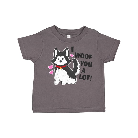Inktastic I Woof You a Lot with Husky Dog Illustration Boys or Girls Toddler T-Shirt