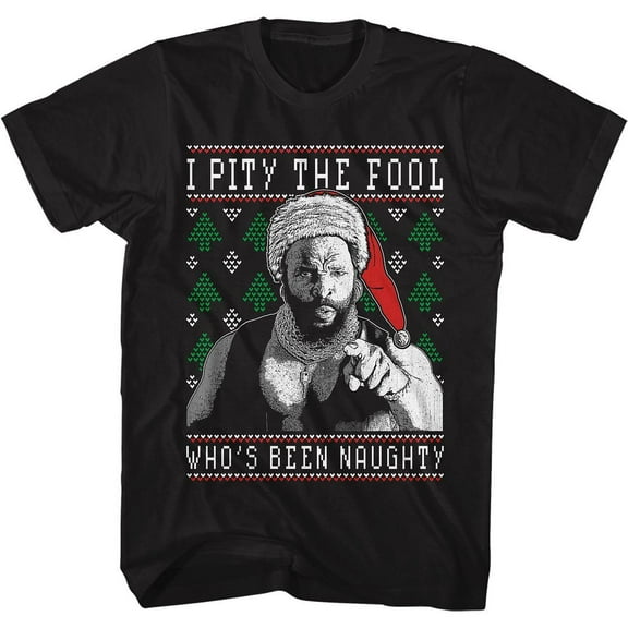 Mr. T Who's Been Naughty Black Adult T-Shirt