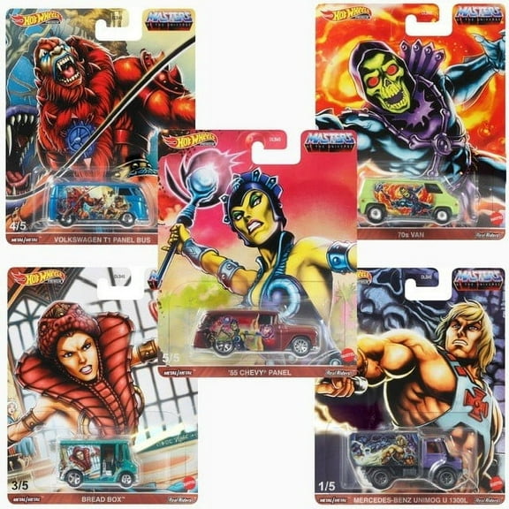 Hot Wheels 2021 Pop Culture Dash J "Masters Of the Universe' Set of 5, 1/64