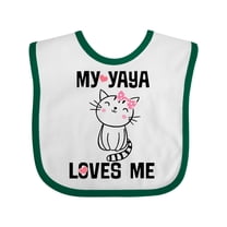Inktastic My Yaya Loves Me Girls Girls Baby Bib