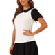 thumbnail image 4 of BLUSA CON COLLAR PETER PAN INSPIRADA EN CHIC PARA MUJER CON MANGAS PUFF EN CONTRASTE L BLANCA, 4 of 6