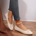 thumbnail image 7 of Rexoro Women Ballet Flats Bow Round Toe Snakeskin Dress Shoes Comfort Casual Office Shoes, 7 of 7