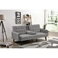 thumbnail image 1 of Sofá cama para dormir de 72 pulgadas - respaldo plegable convertible a cama completa con soporte de taza y mesa desplegable - sofá de ropa de ahorro de espacio para espacios pequeños, 1 of 5