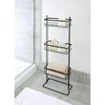 thumbnail image 5 of iDesign, 3-Tier Standing Steel Bathroom Shelf Caddy Organizer, Matte Black, 5 of 7