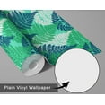 thumbnail image 6 of S4Sassy Self-Stick Decorative Wallpaper, Fern Foliage Wall Paper, Vinyl Waterproof Contact Paper, Green, 25"X 120" Removable Renter Friendly Walls Covering For Bedroom, Dining Room, 6 of 9