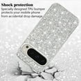 thumbnail image 4 of Compatible with Google Pixel 9 Pro XL Case Glitter Shockproof, Google Pixel 9 Pro XL Phone Case Bling Sparkly TPU and PC Silicone Shiny Girl Women Thin Protective Cover (Silver), 4 of 14