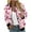AC-Pink, variant on JURANMO Pink Jackets for Women Camo Print Long Sleeve Zip Up Bomber Jacket Breast Cancer Awareness Outerwear Pink M