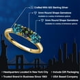 thumbnail image 2 of Gem Stone King 18K Yellow Gold Plated Silver Green Mystic Topaz and London Blue Topaz Engagement Ring for Women | 1.95 Cttw | Round 5MM | Gemstone November Birthstone | Size 7, 2 of 6