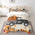 thumbnail image 2 of Castle Fairy Autumn Fall Harvest Pumpkin 7-Piece Twin Bedding Sets for Girls Boys Teens,Black Truck Bedding Comforter Set,Thanksgiving Day Breathable Sheet Sets,Ultra Soft Home Decor, 2 of 8