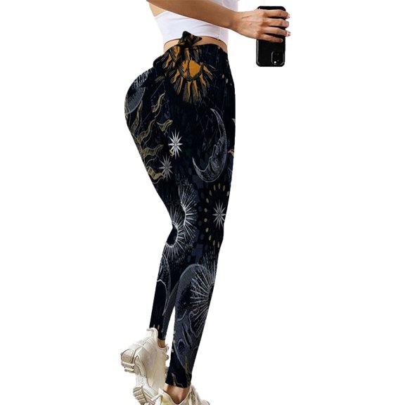 Ichuanyi Womens Yoga Pants, Women Printing High Waist Stretch Strethcy Fitness Leggings Yoga Pants