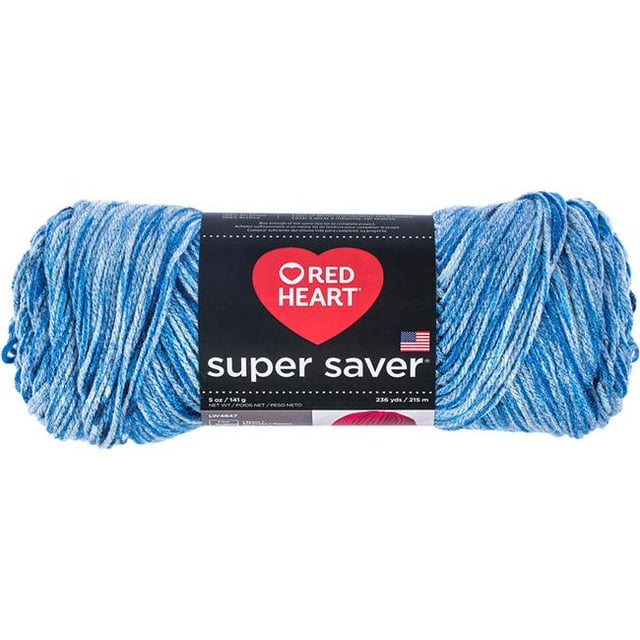Red Heart® Fil Super Saver®, Imprimés, Acrylique #4 Médium, 5oz/142g, 236 Yards