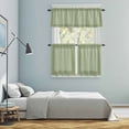 thumbnail image 5 of Cameo Green Retro Greek Key Kitchen Curtains Sets for Windows 24 Inch Length, Geometric Greece Ancient Rustic Rod Pocket Window Treatments Tier Curtains and Valances Set for Bedroom/Bathroom, 5 of 8