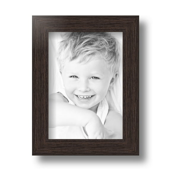 ArtToFrames 5x7 Inch Verlinga Brown Picture Frame, This Brown Wood Poster Frame is Great for Your Art or Photos, Comes with Regular Glass (4656)