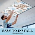thumbnail image 6 of 1 Pack Magnetic Fluorescent Light Covers, 2x4 Ft, Ocean Turtle Seaweed Coral Sea Watercolor Magnetic Light Covers for Ceiling Lights Classroom Office Home Decor, 6 of 9
