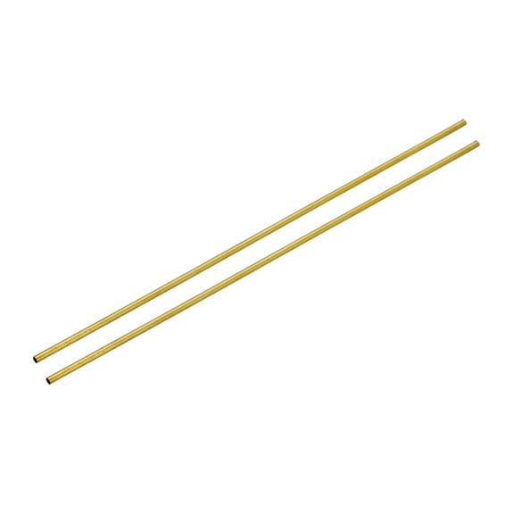 Uxcell 2mm OD 0.2mm Wall Thickness 150mm Length Brass Round Tube 2 Pack