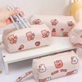 thumbnail image 4 of Veeki Pink Small Pencil Case Pouch Coin Cosmetic Bag Stationery Holder Middle High School College Office Organizer For Teens Girls Student Gifts, 4 of 4