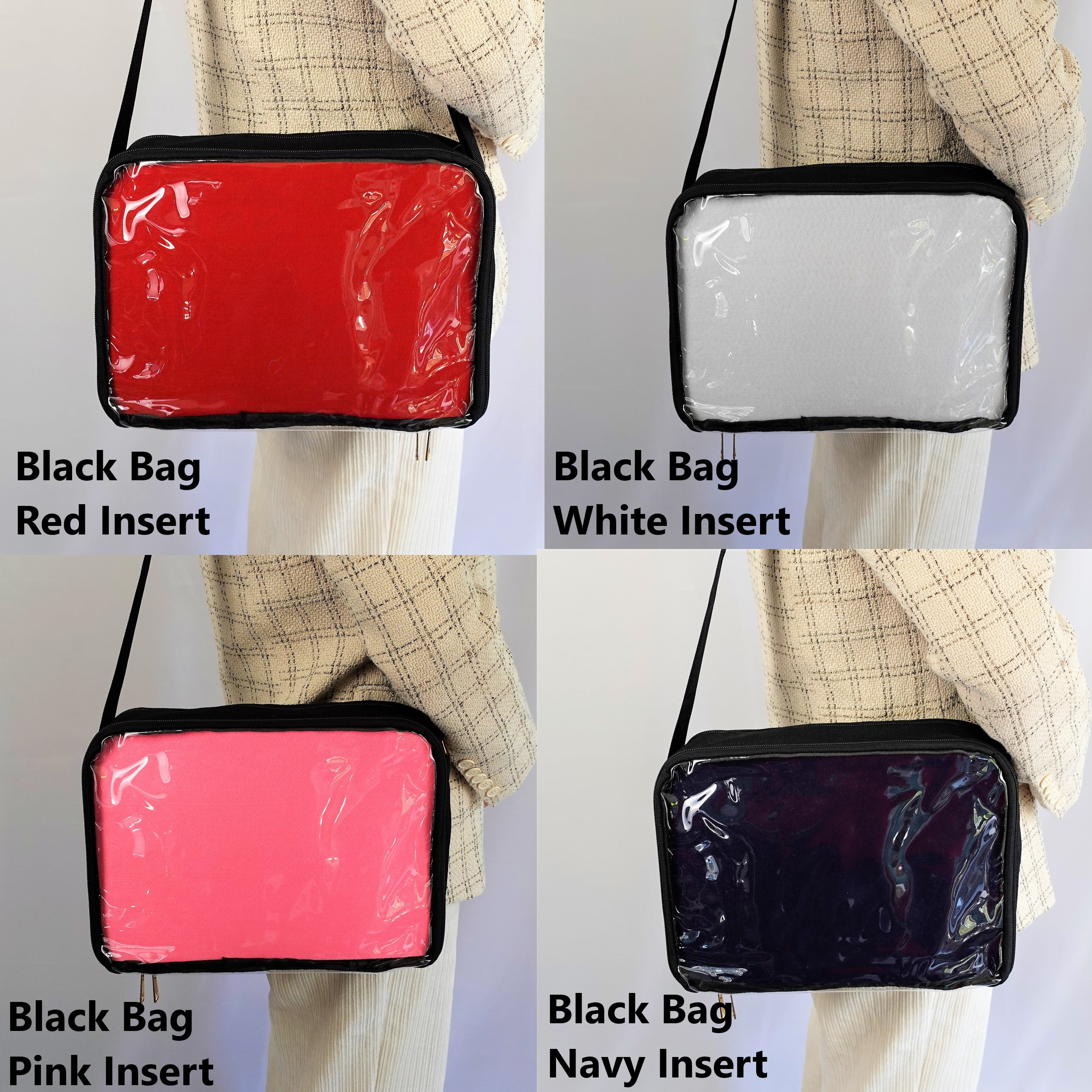 Multi-Color Ita Crossbody Bag and Multi-Color Insert, Ita Messenger Bag, Window Bag, Pin Purse, Pin Display Bag, Ita Bags, Pin Trading Bag, Itabag, Shoulder Ita Bag.